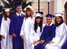 high school cap and gowns