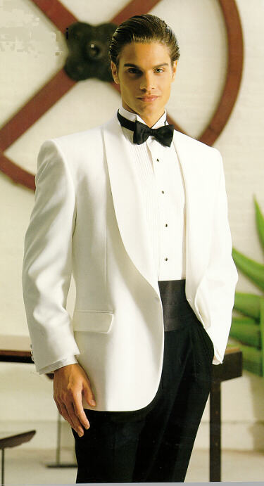 White Shawl Tuxedo Jackets and Pants from HarmonyOnStage.Com
